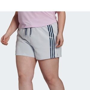 Adidas x Zoe Saldana AEROREADY Shorts (Plus Size) Halo Blue / Crew Navy NWT 4x